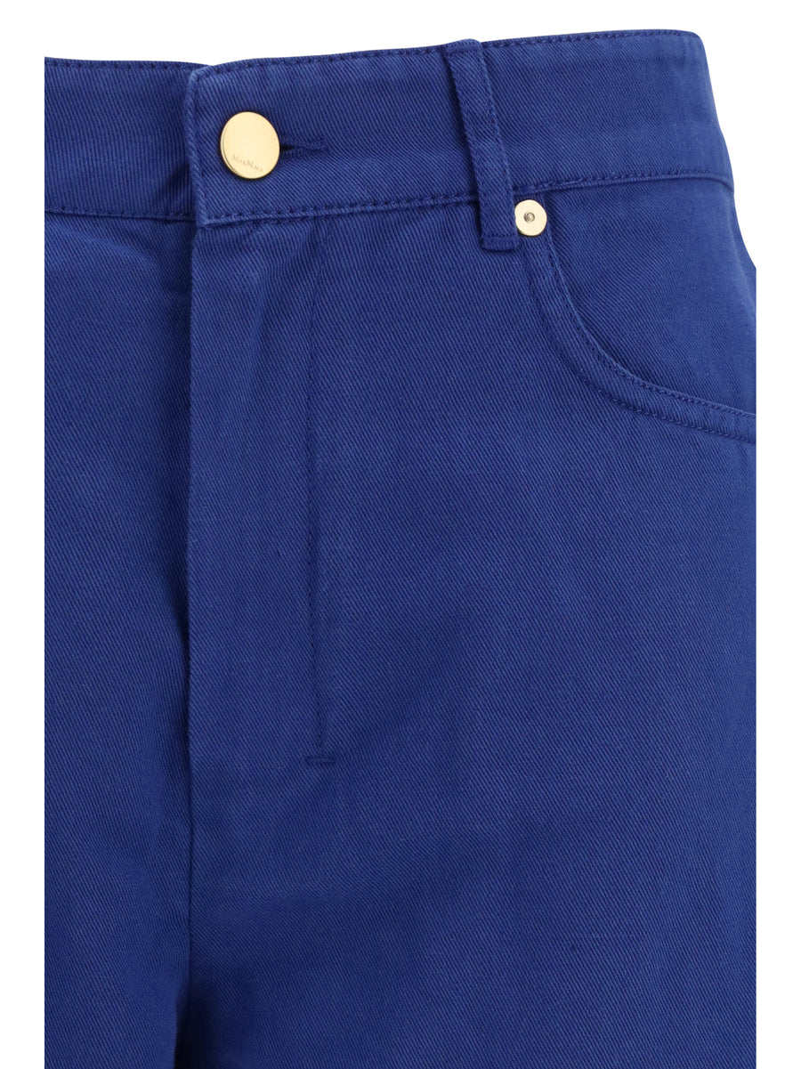 Cotton-Linen Pants Bluette Blend Trousers