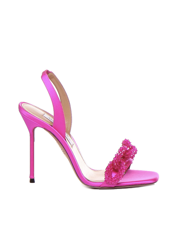 Aquazzura Sandals Exotic Orchid Satin