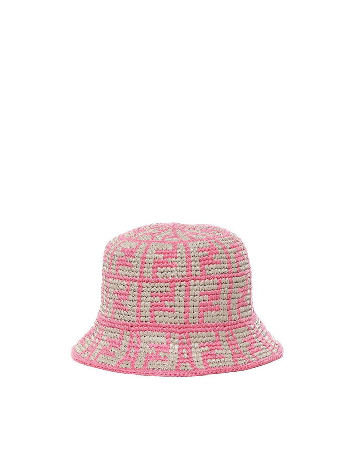 Fendi Hats Pink Dalia Raffia