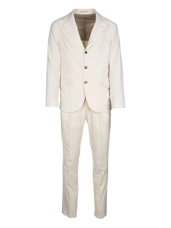 Brunello Cucinelli Mens Off White Tailored Suit One Color