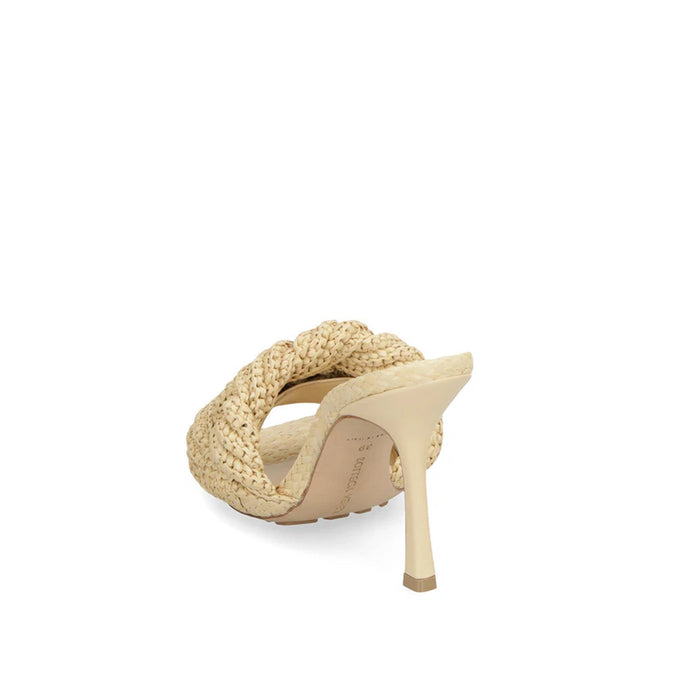 Lido Raffia Mules Beige