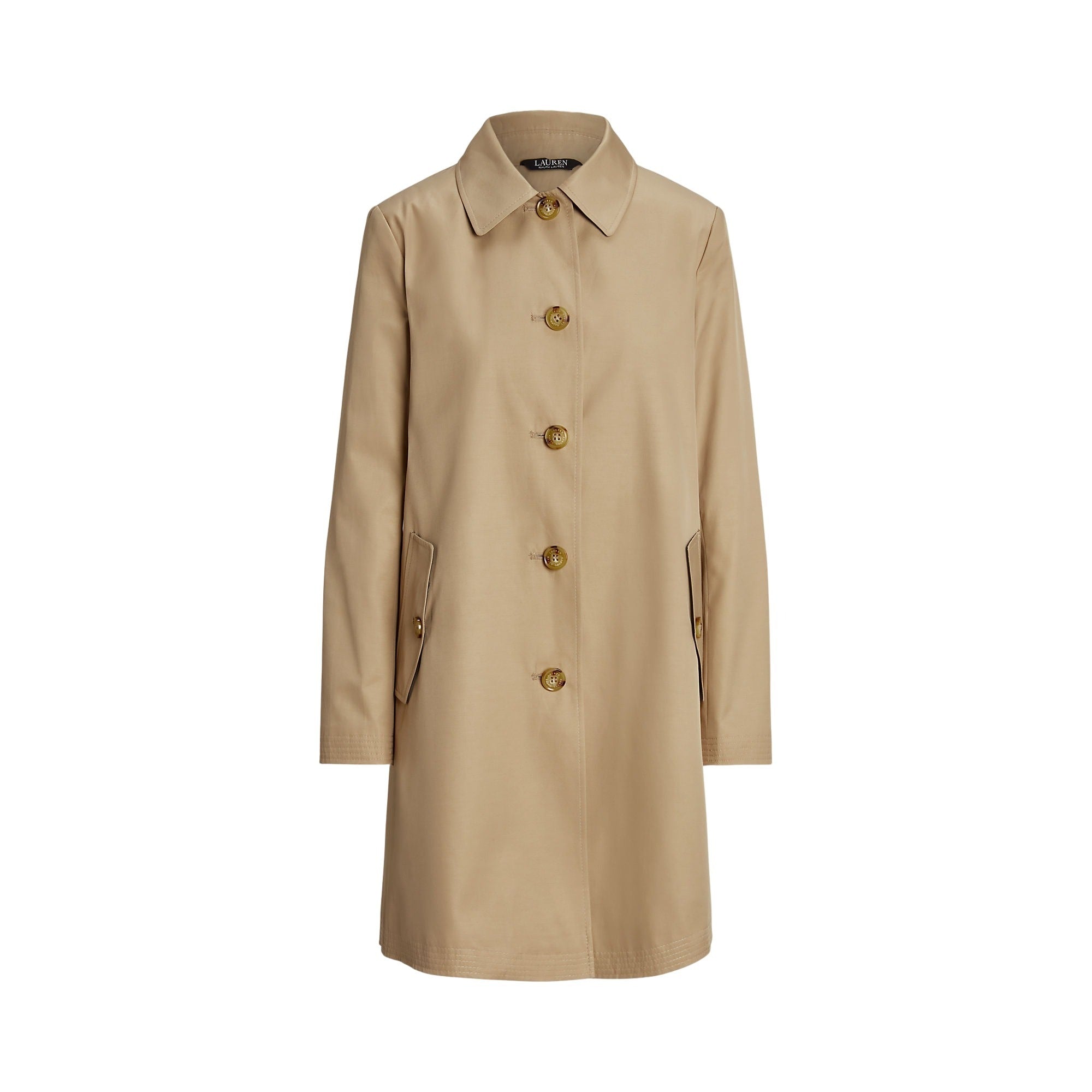 Sb Rn 34 Lined Coat Brown Cotton Polyester