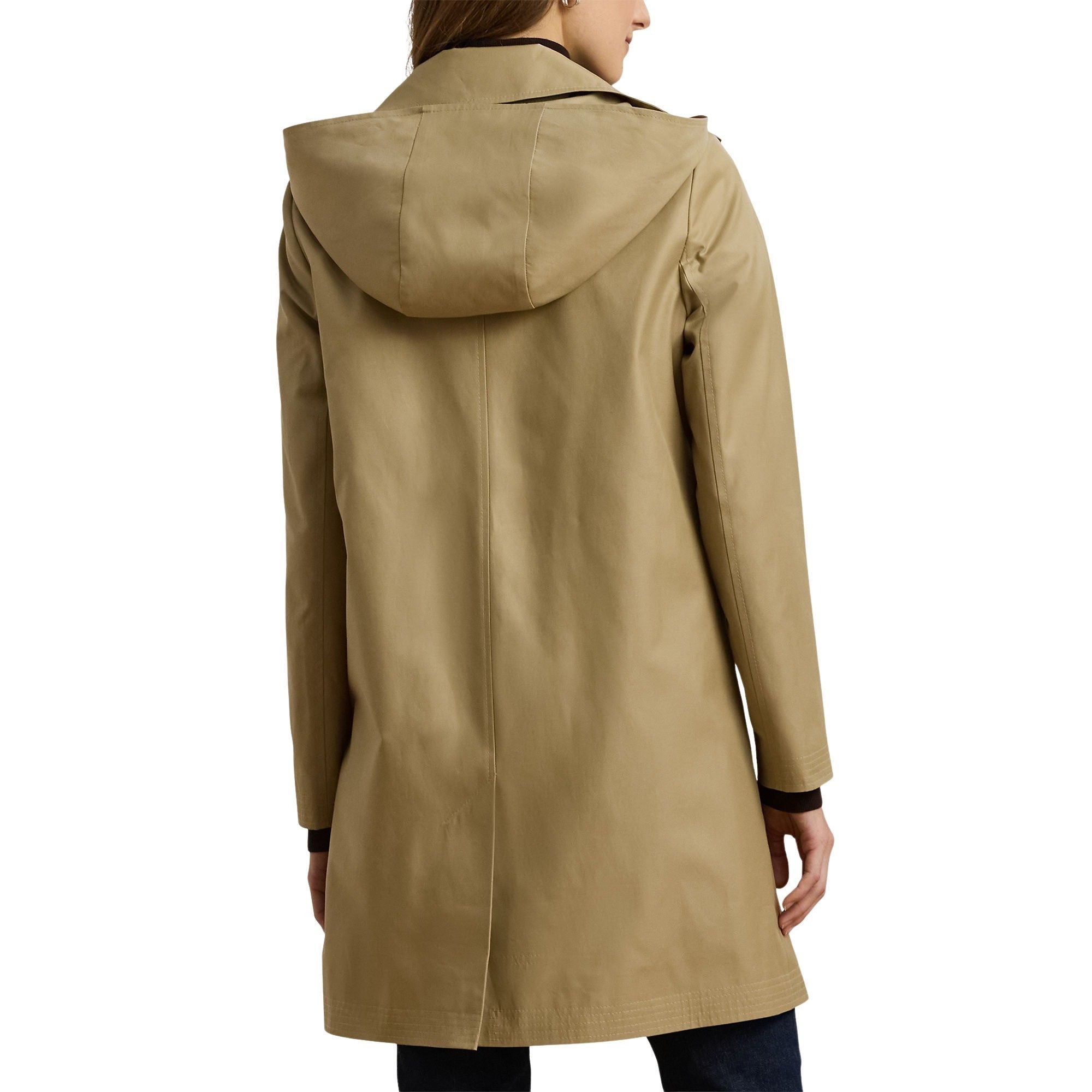 Sb Rn 34 Lined Coat Brown Cotton Polyester