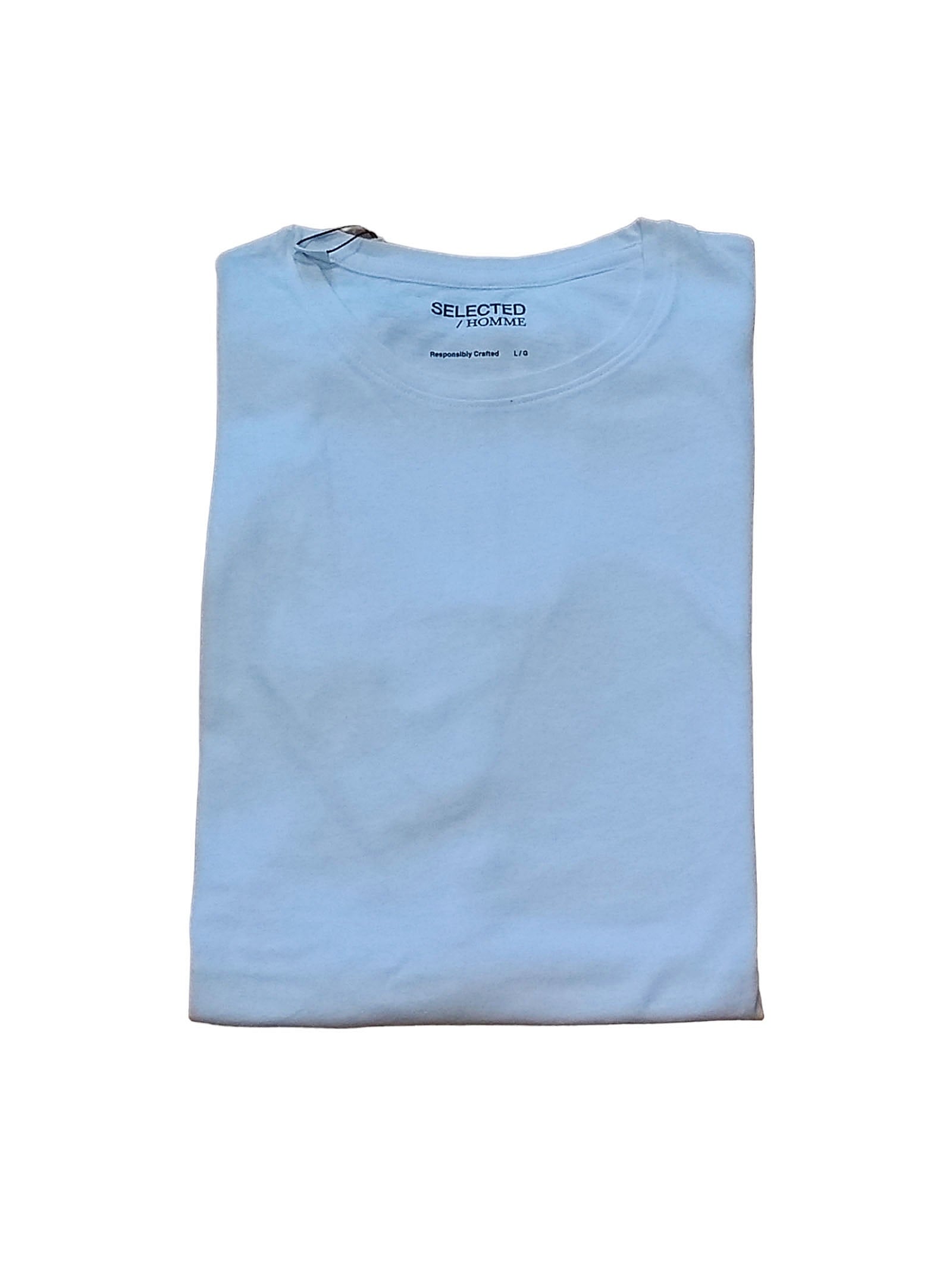 Slhpan Linen Ss Oneck White Cotton Tshirt