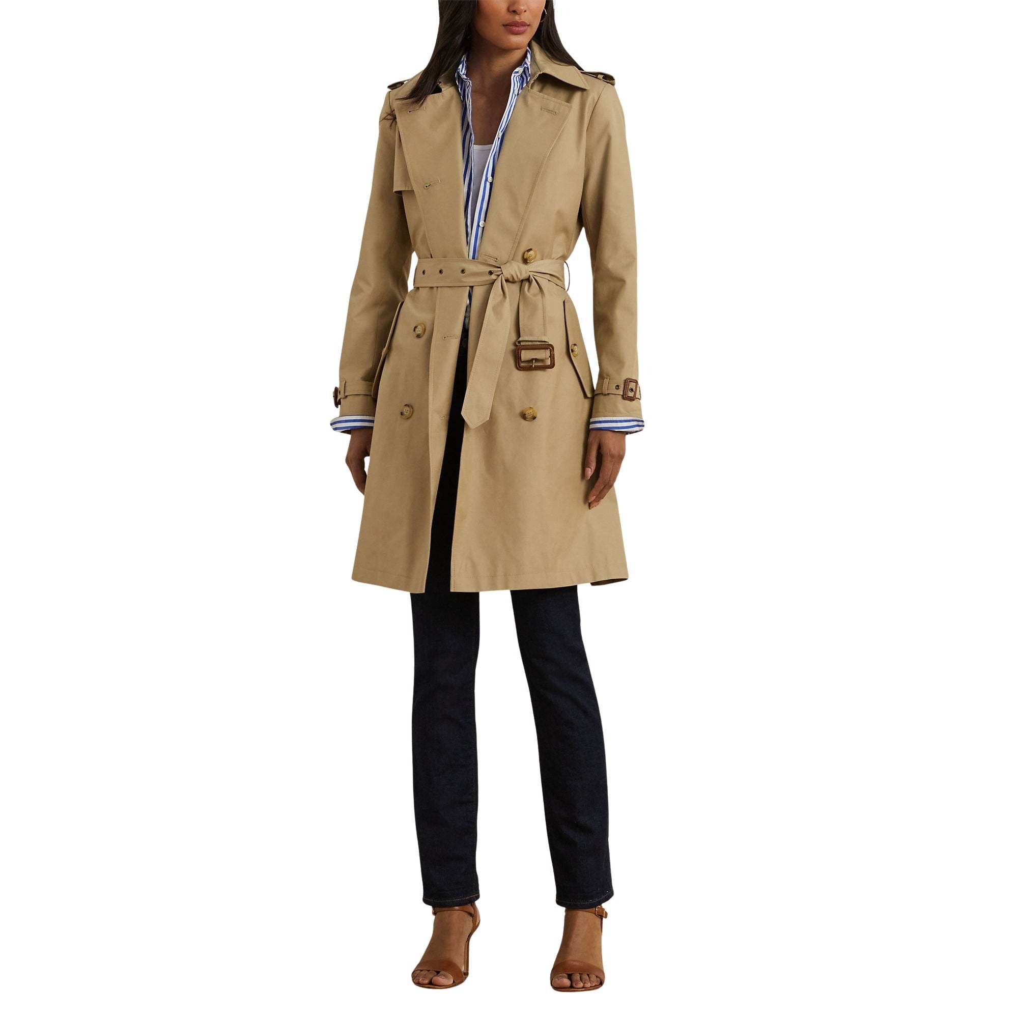 Db Blt Rn38 Lined Coat Brown Cotton Polyester