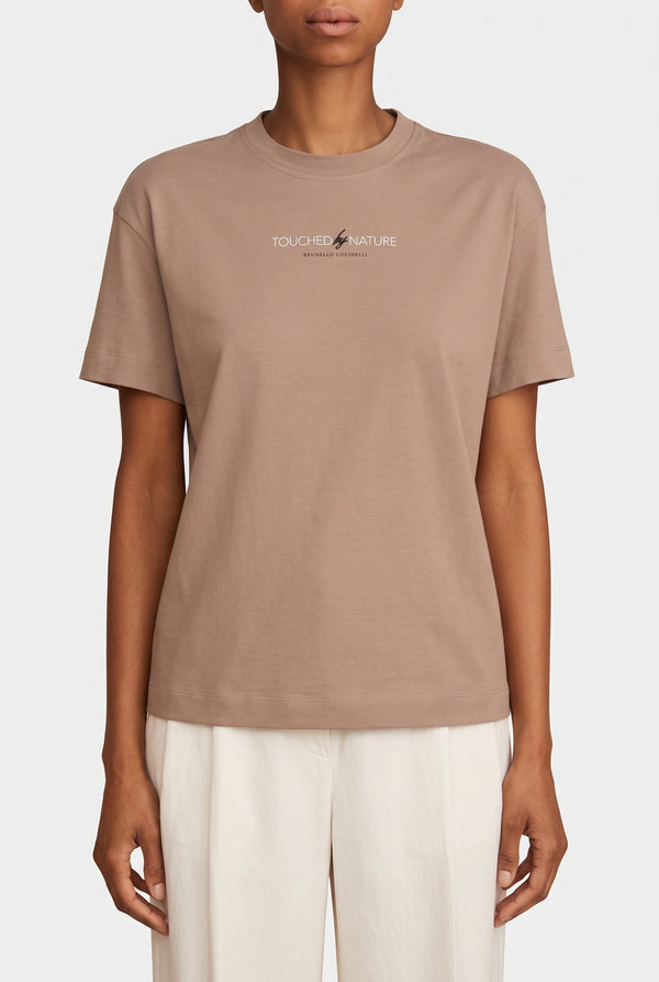 Brunello Cucinelli Womens Coyote Cotton Relaxed Shirt One Color