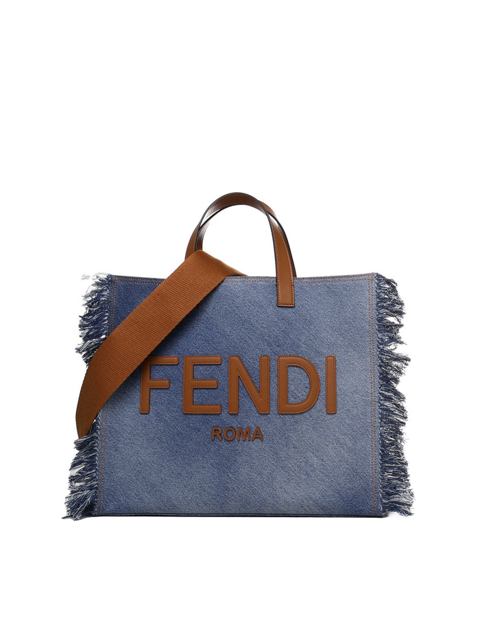 Fendi Bags Denim, Brown Cotton