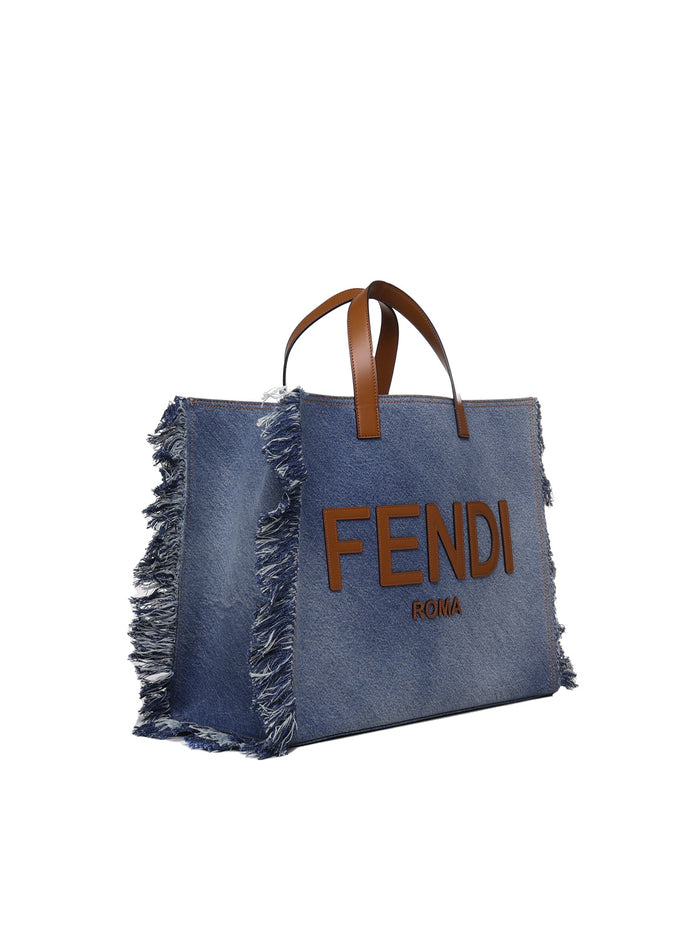 Fendi Bags Denim, Brown Cotton