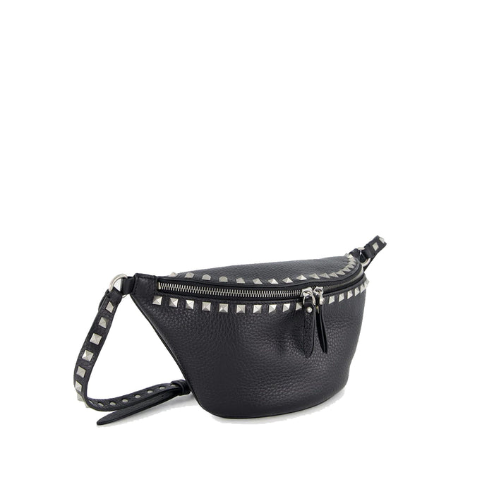 Garavani Rockstud Leather Belt Bag Black Calf
