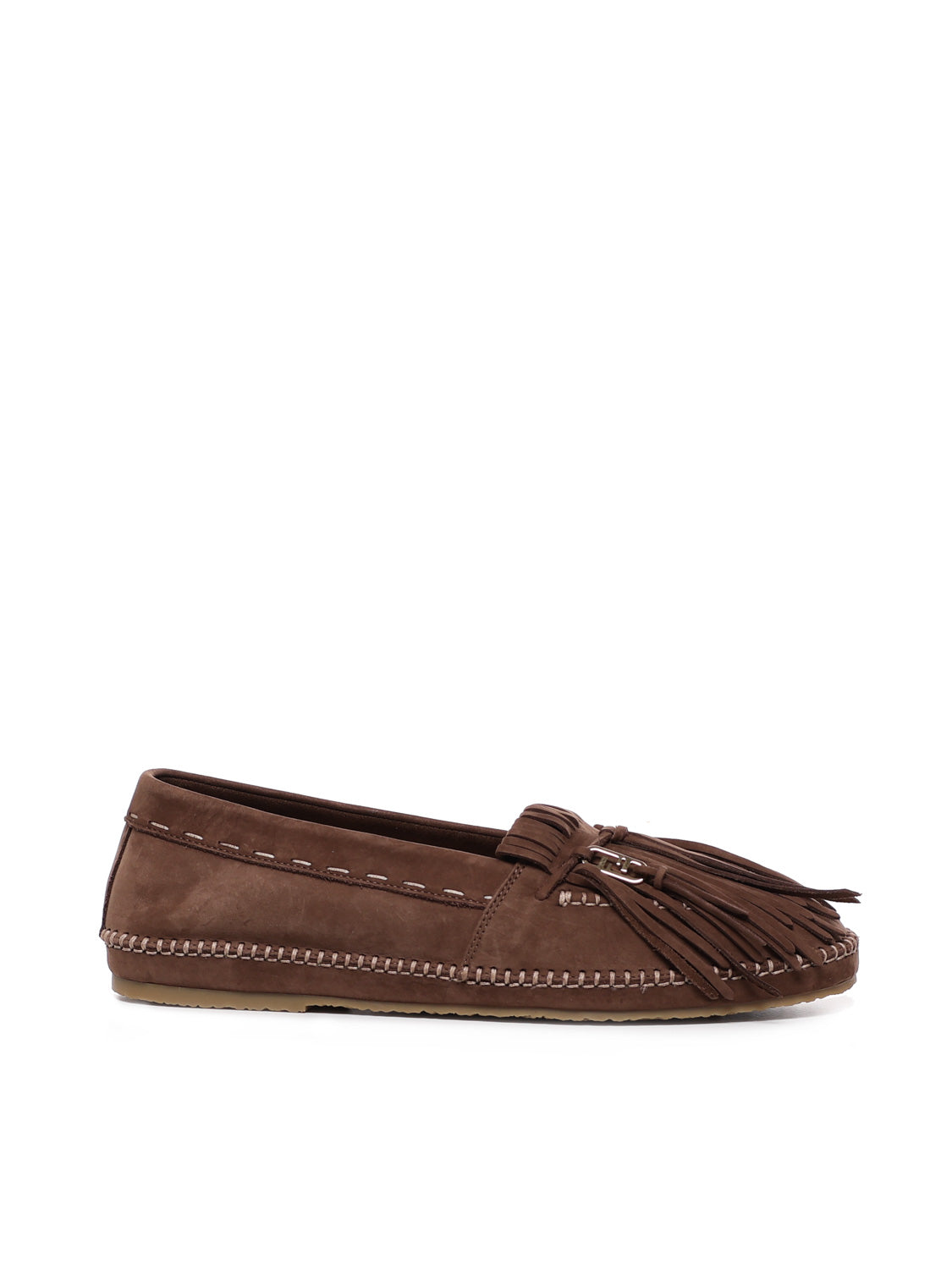 Fendi Flat Shoes Brown Calfskin