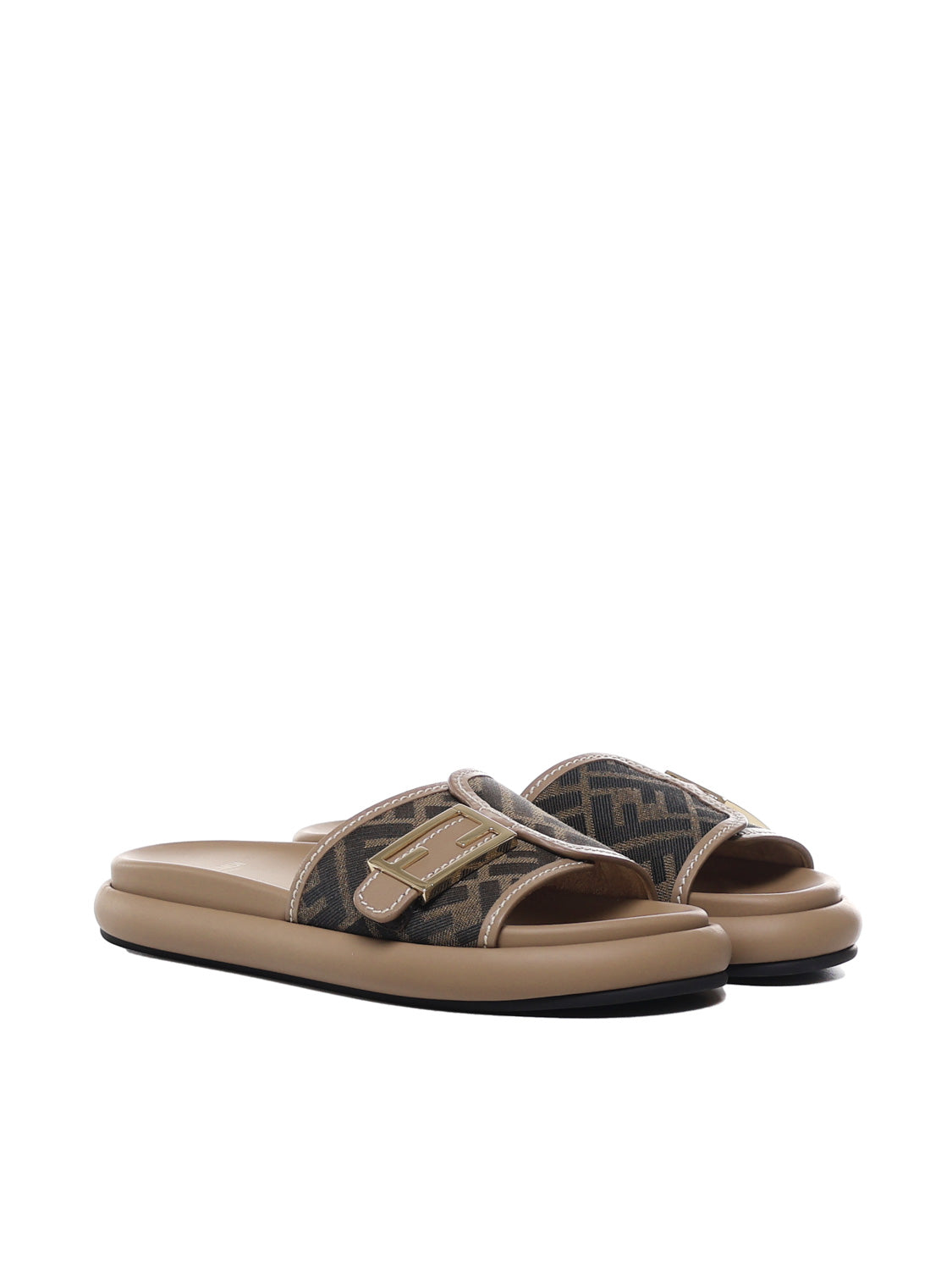 Fendi Sandals Brown Polyamide