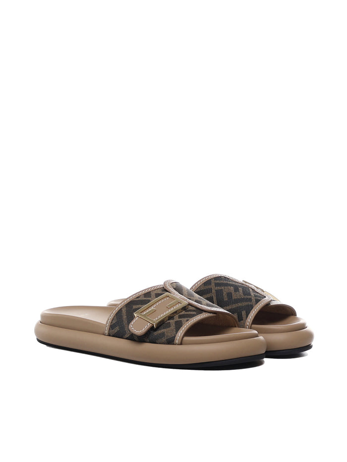 Fendi Sandals Brown Polyamide