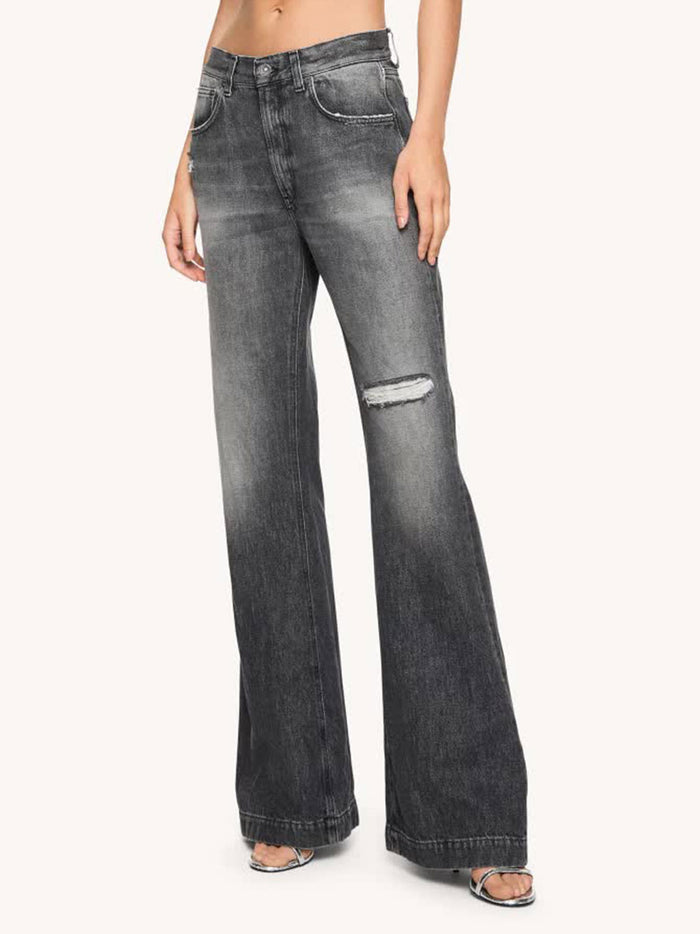 Pantalone Olivia Black Cotton | Jean