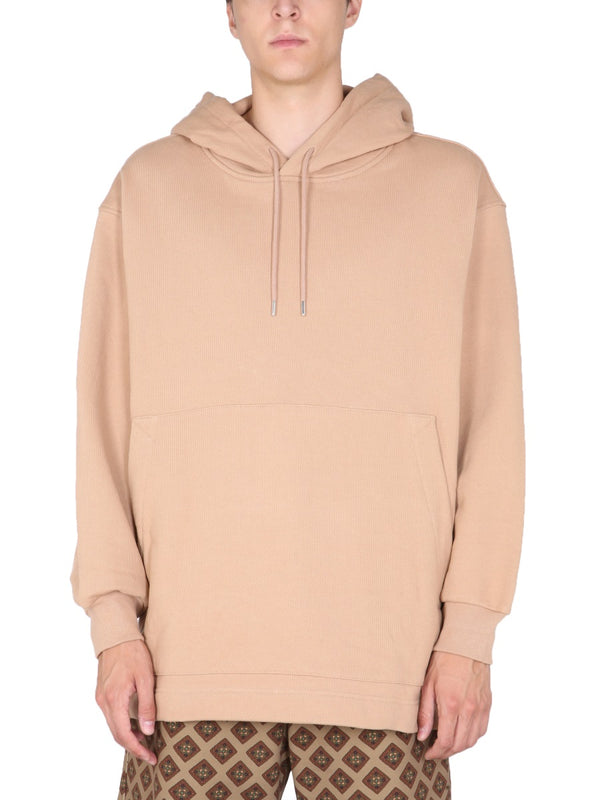 Haspe Sweatshirt With Hood Beige Cotton Sweatshirts