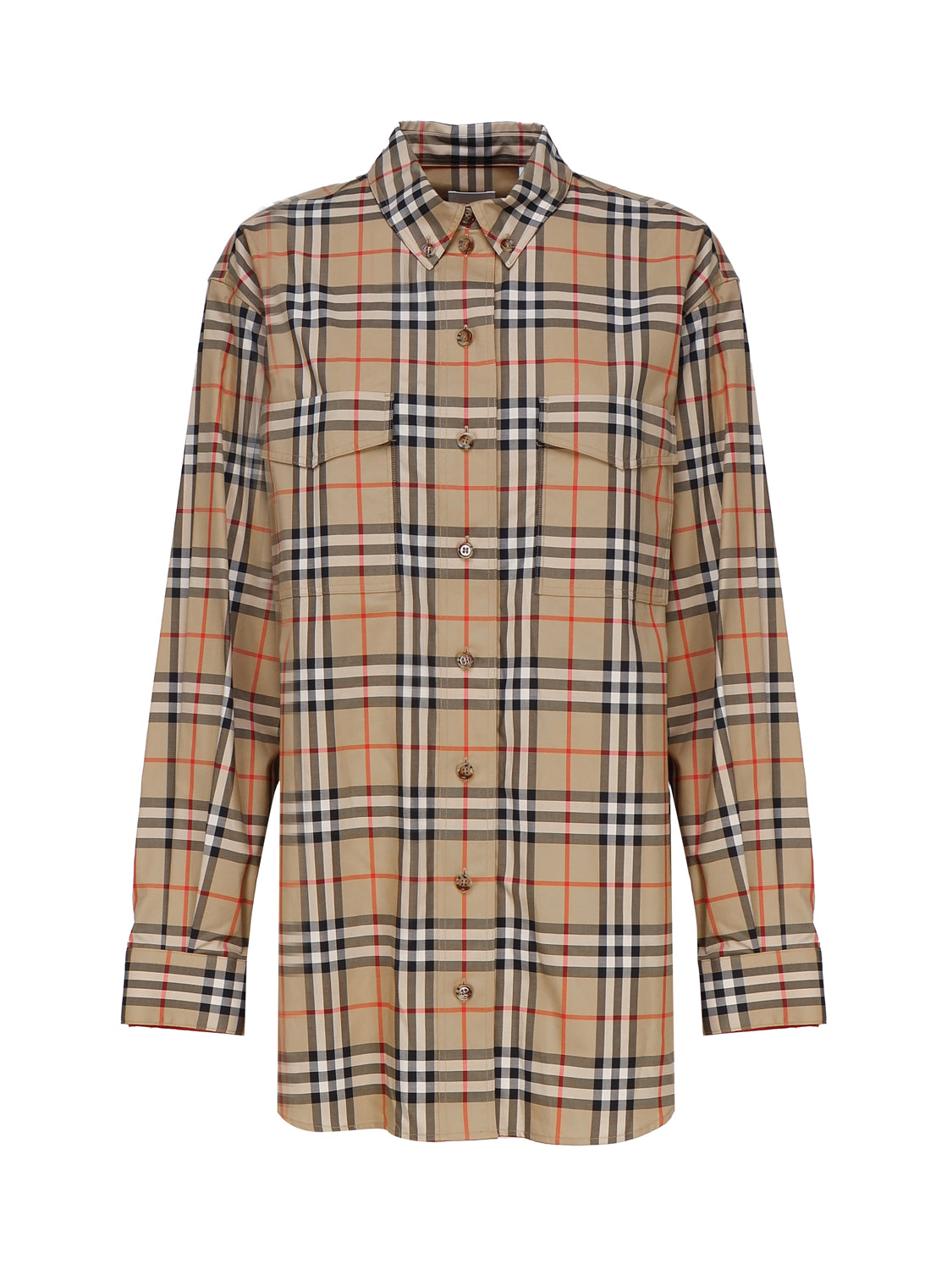 Burberry Shirts Beige Cotton