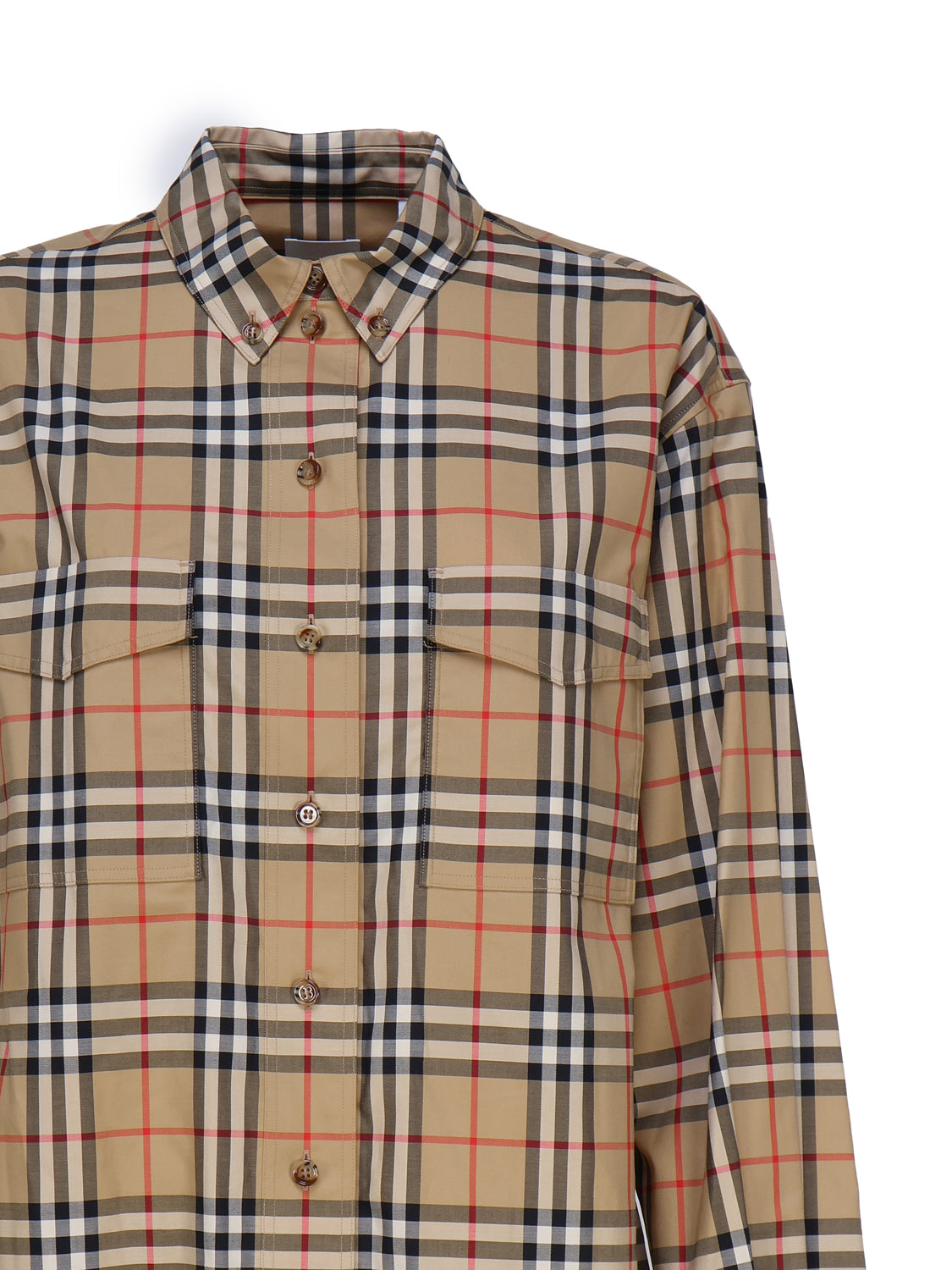 Burberry Shirts Beige Cotton