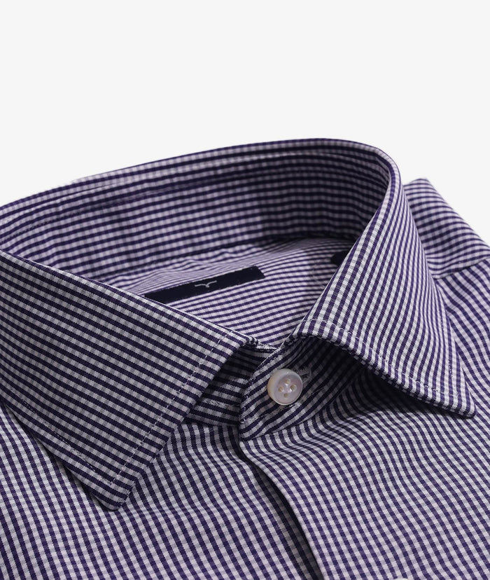 Tailored Cotton Shirt Bastille Blue Hand Made