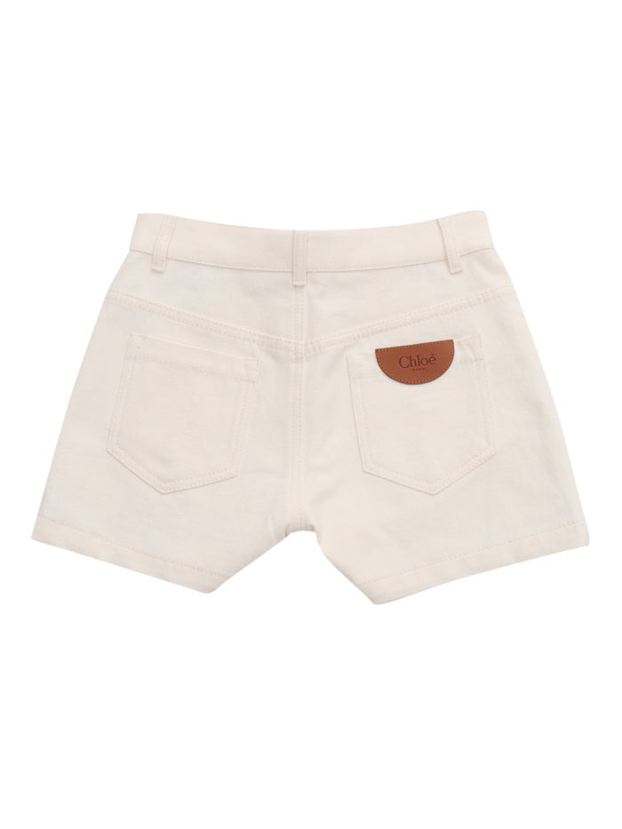 SHORTS White Cotton Fabric 2