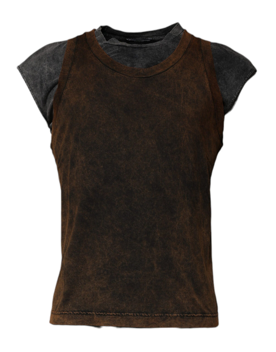 Dolce & Gabbana 100% Cotton tank top in brown