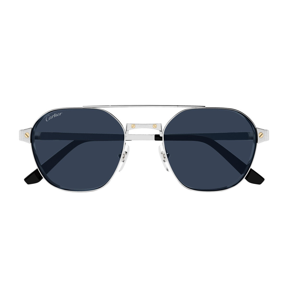 Cartier Ct0571s Santos De Silver Metallo Sunglasses