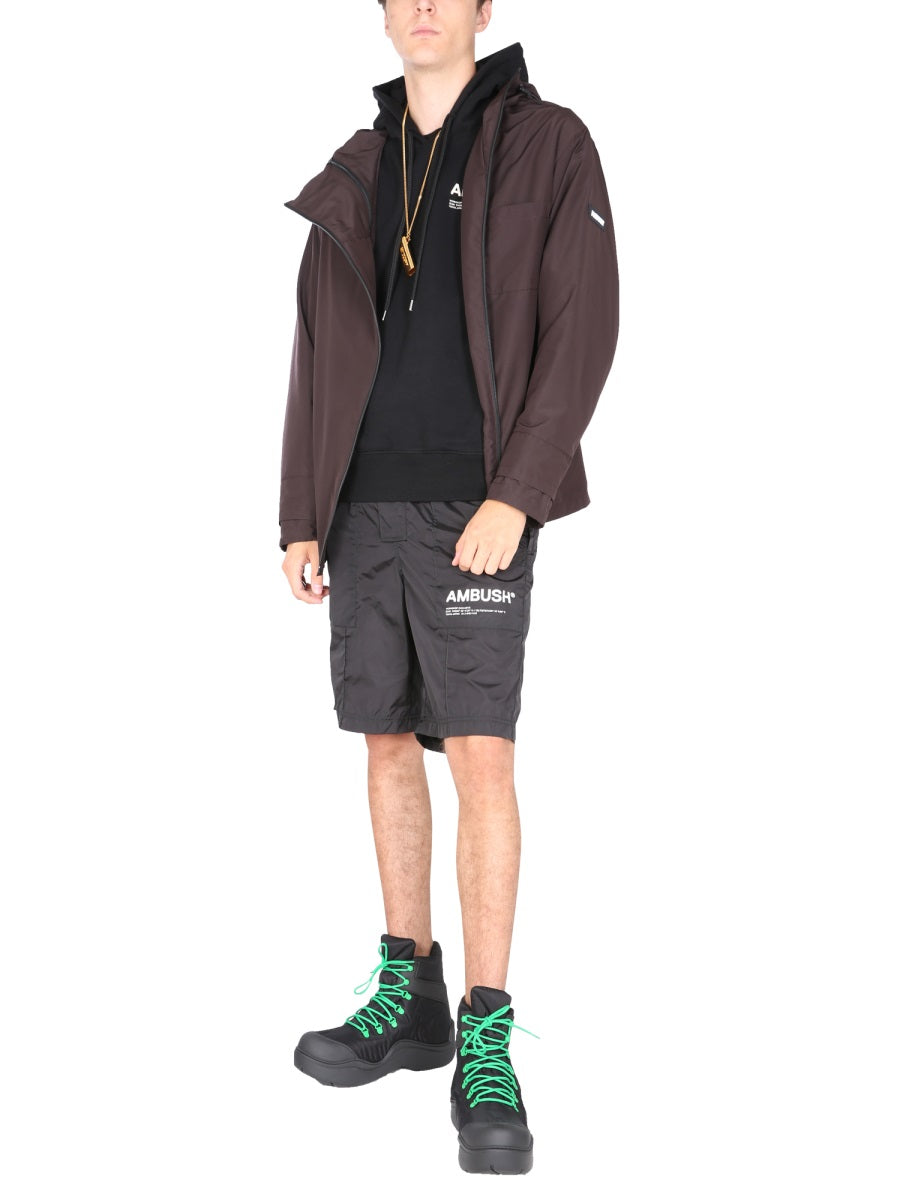 Slim Fit Jacket Brown Fabric Polyester