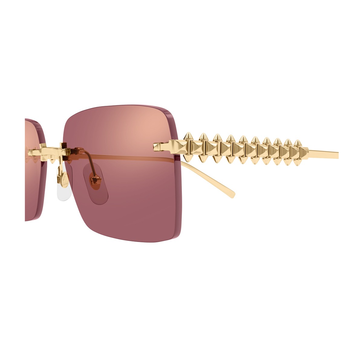 Cartier Ct0545s Clash De Gold / Pink Metallo Sunglasses
