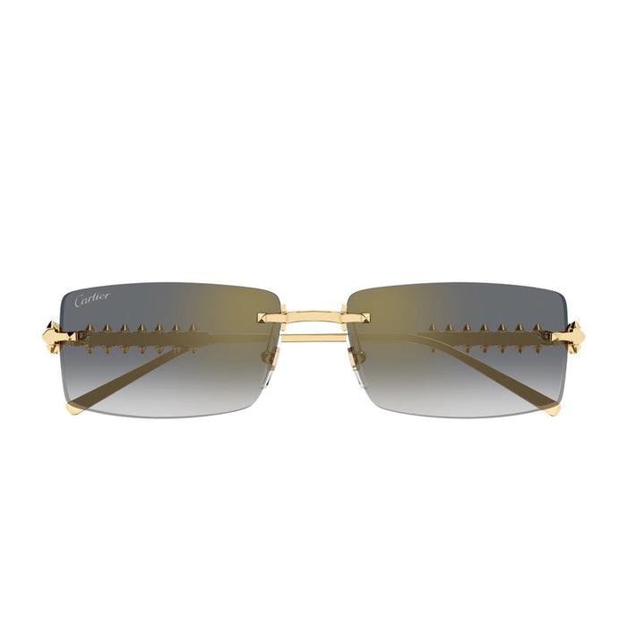 Cartier Ct0604s Clash De Gold / Grey Metallo Sunglasses