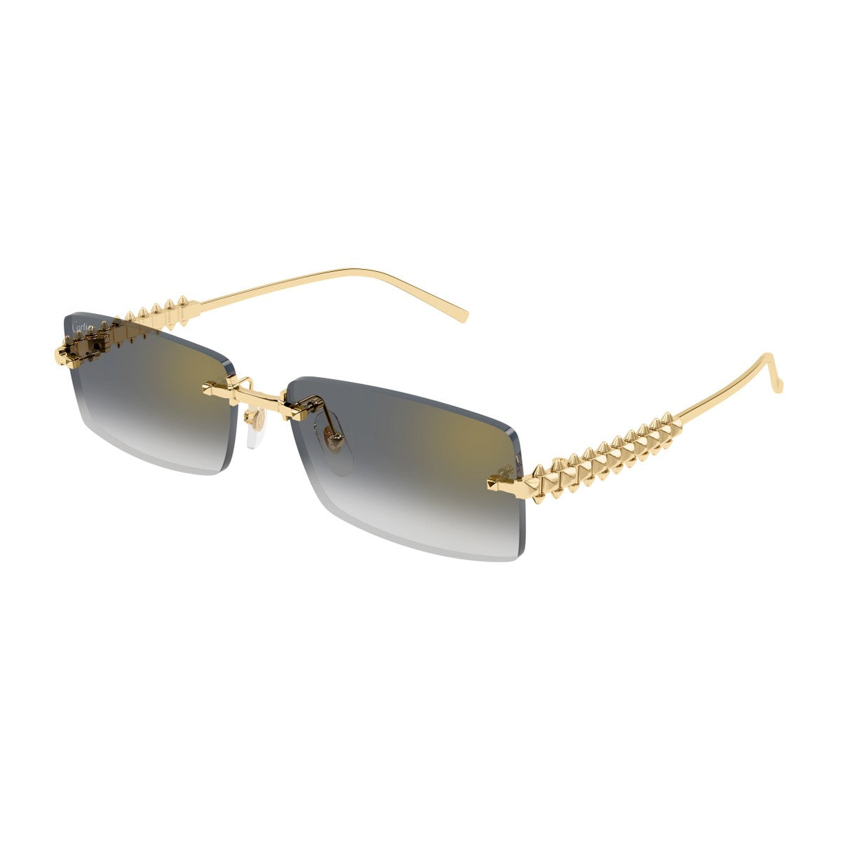 Cartier Ct0604s Clash De Gold / Grey Metallo Sunglasses