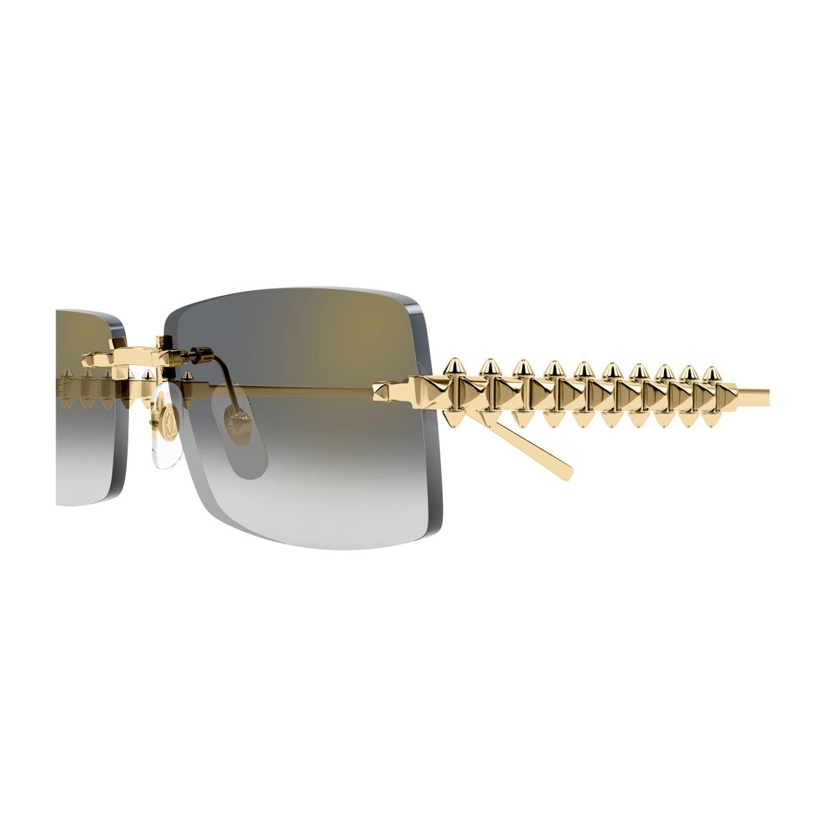 Cartier Ct0604s Clash De Gold / Grey Metallo Sunglasses