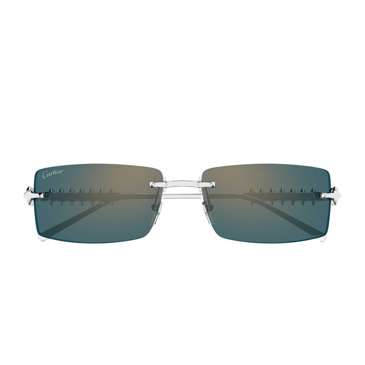 Cartier Ct0604s Clash De Silver / Green Metallo Sunglasses