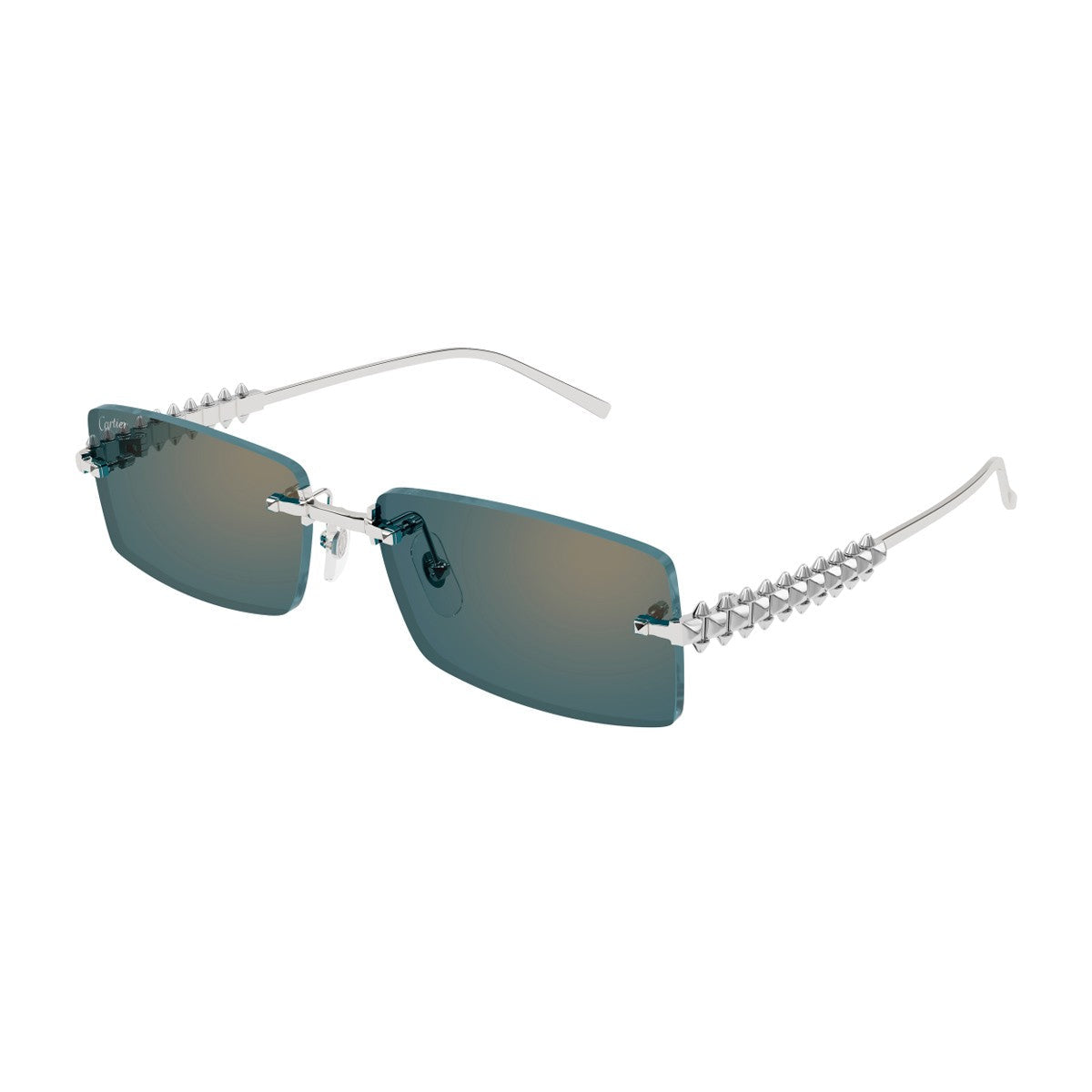 Cartier Ct0604s Clash De Silver / Green Metallo Sunglasses