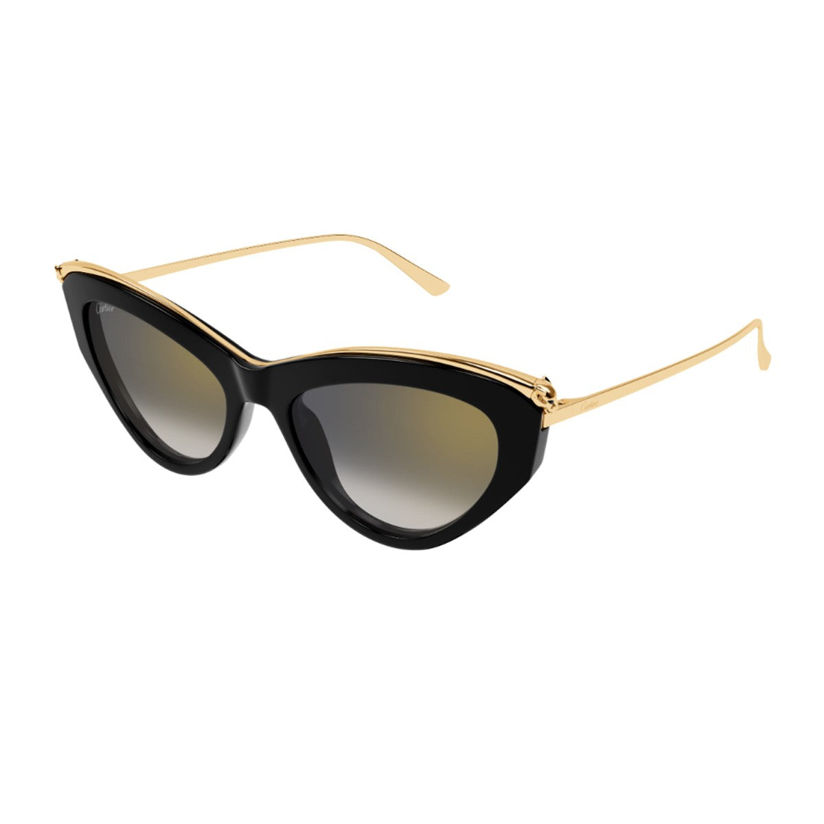 Cartier Ct0596s Panthere De Black Acetato Riciclato/ Metallo Sunglasses