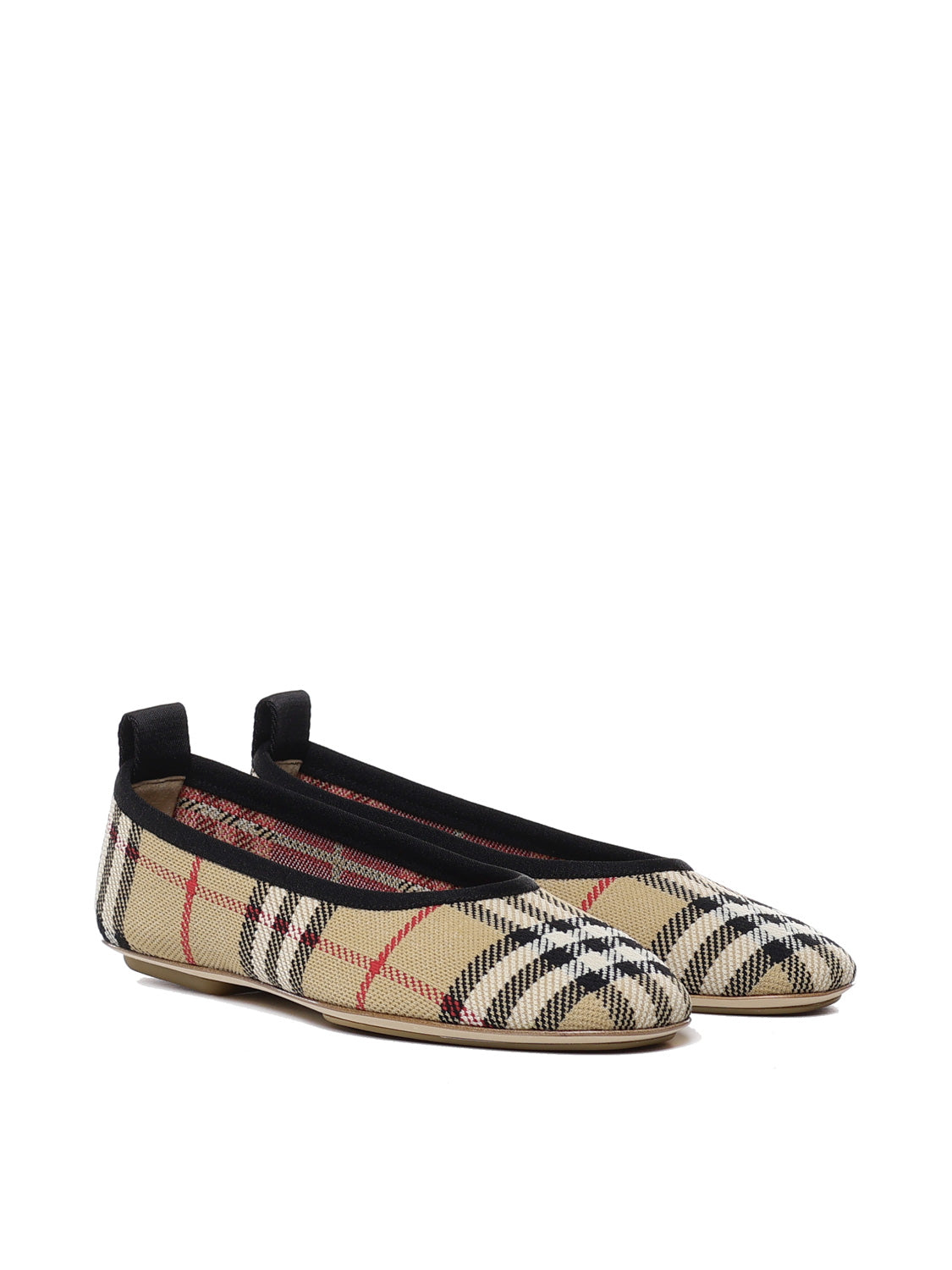 Burberry Flat Shoes Beige Polyamide