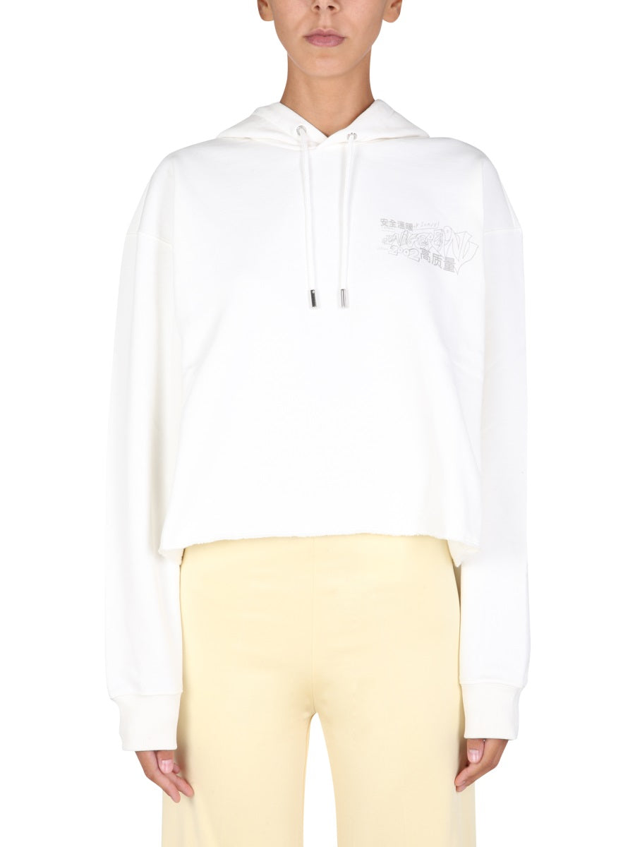 Hoodie White Cotton Sweatshirts