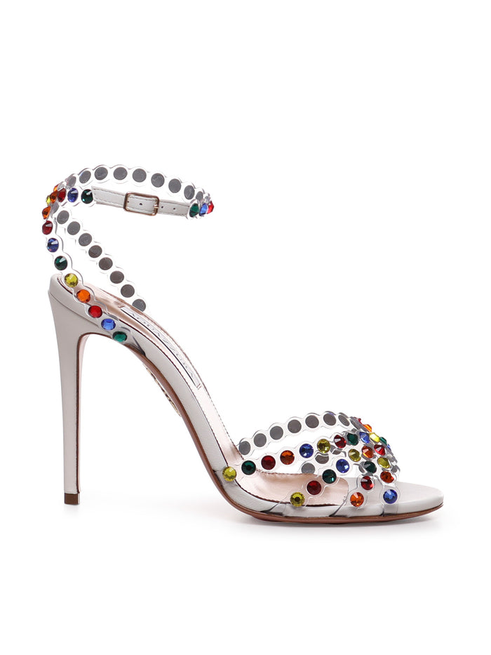 Aquazzura Sandals Transparent, Multicolor Pvc