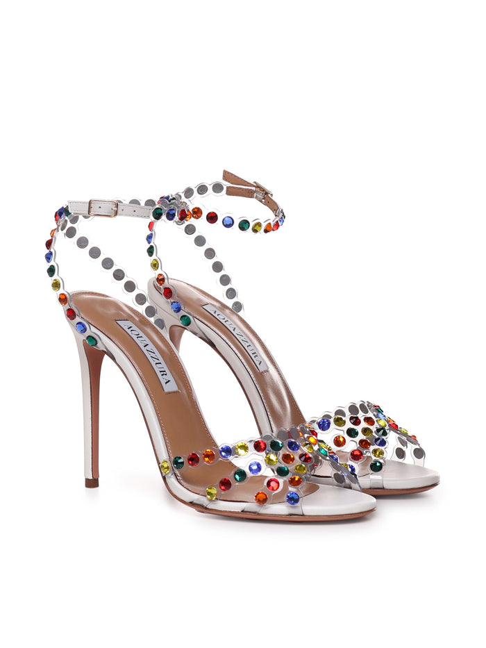 Aquazzura Sandals Transparent, Multicolor Pvc