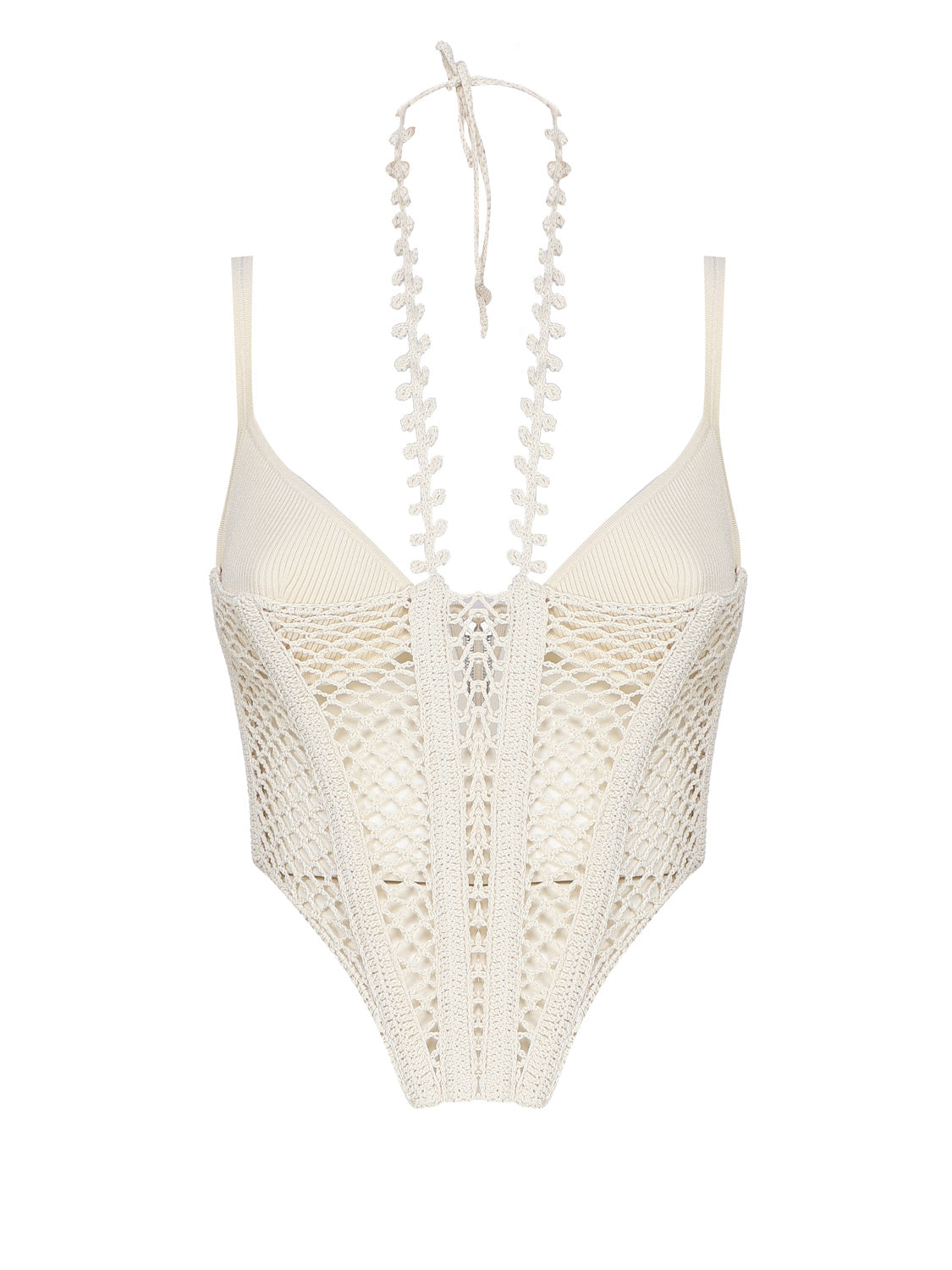 Dion Lee Top White Cotton Nylon Combo