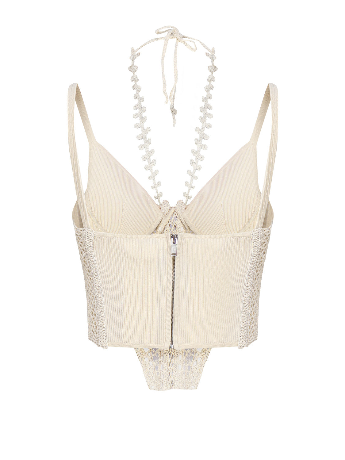 Dion Lee Top White Cotton Nylon Combo