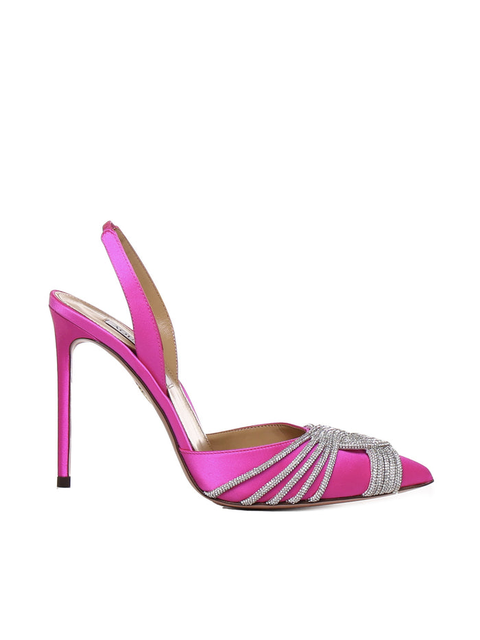 Aquazzura With Heel Exotic Orchid Satin