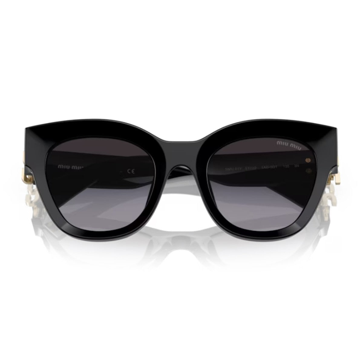 Miu 0mu 01ys Black Acetato Sunglasses