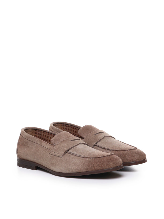 Doucals Flat Shoes Light Brown Suede