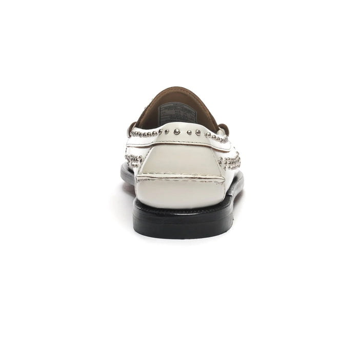 Dan Studs Woman White Leather Shoe