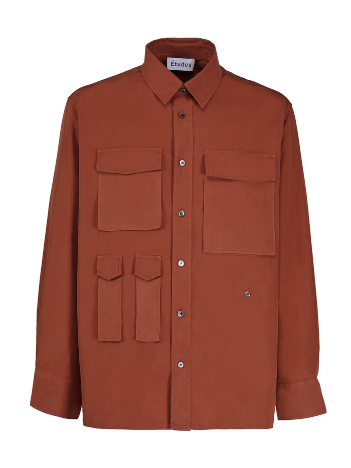 Études Shirts Brown Cotton