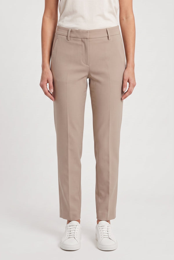 Brunello Cucinelli Womens Beige Cotton Casual Trousers