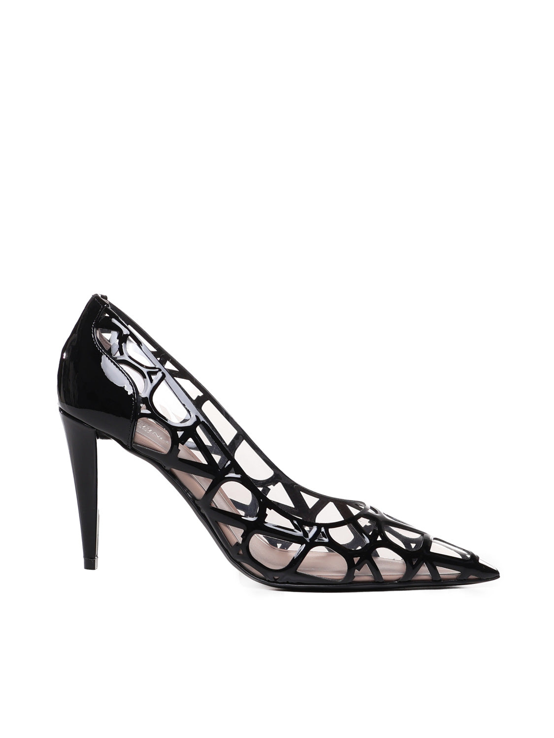 Valentino Garavani With Heel Clear, Black Pvc