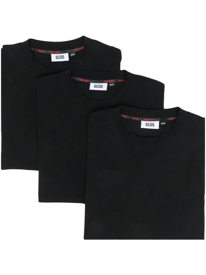 Three-pack Cotton T-shirt Black |