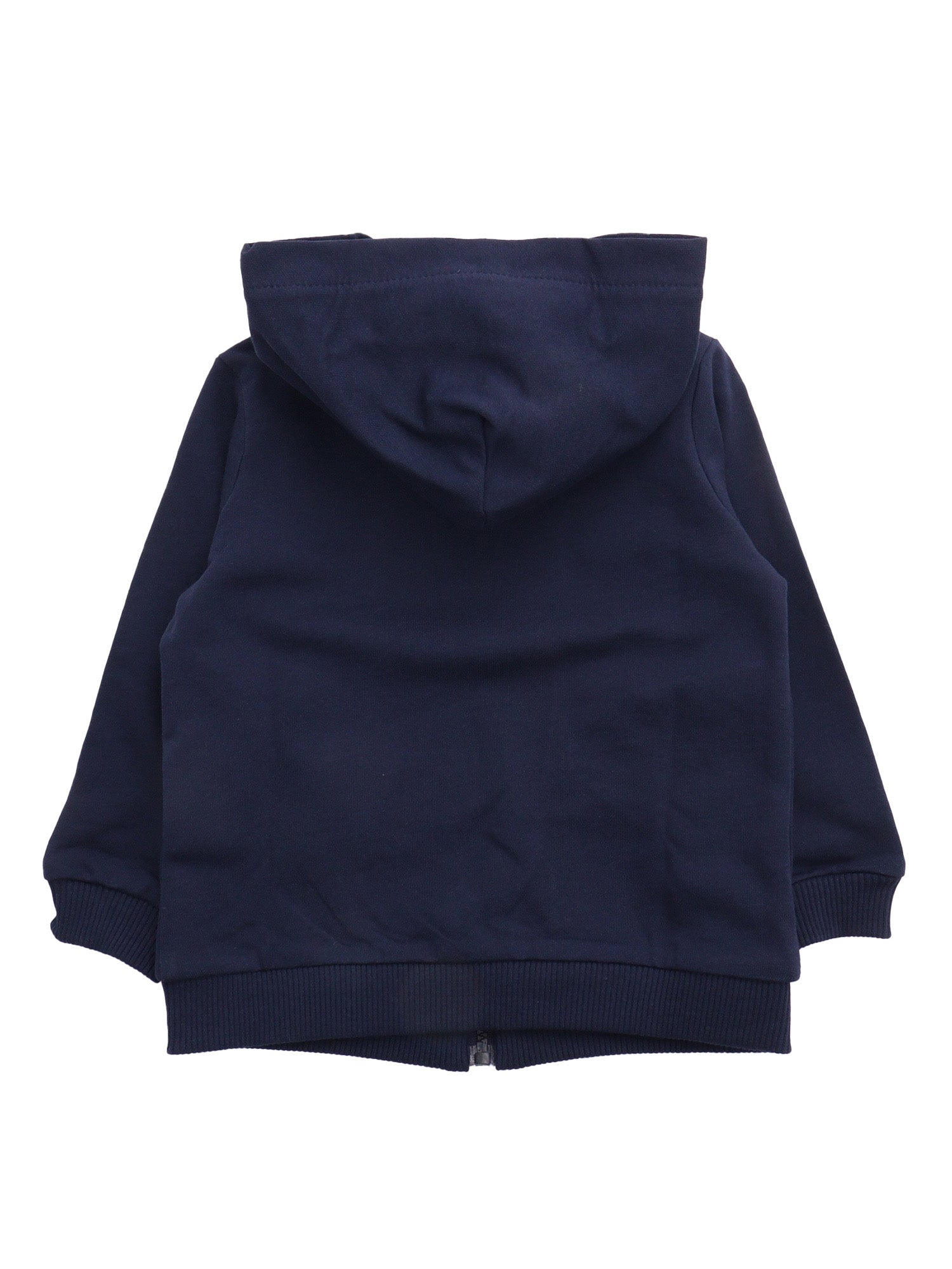 ZIPPED HOODIE Blue Cotton Sweatshirt