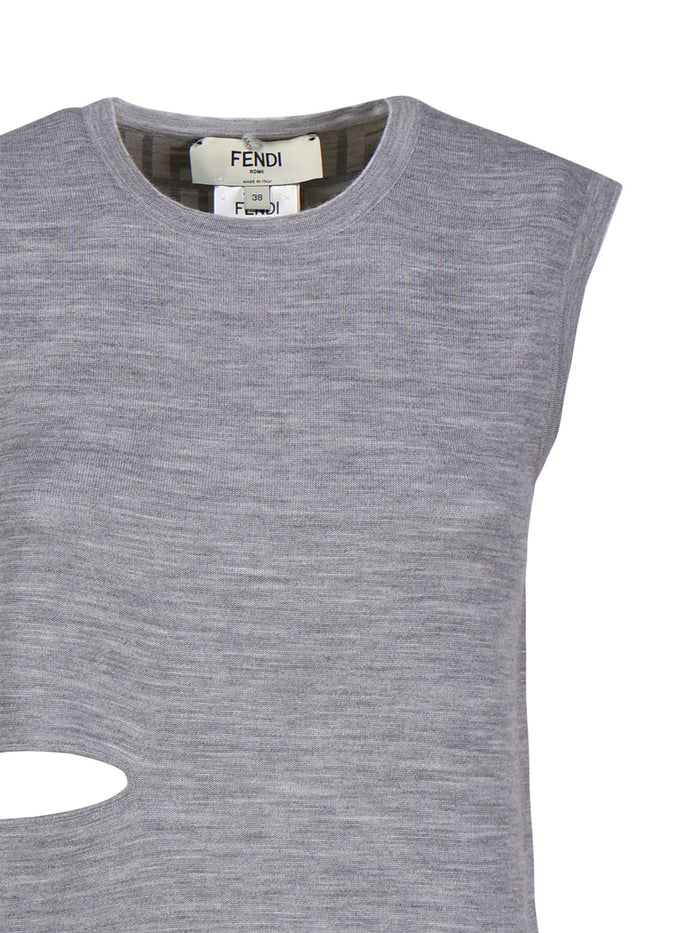 Fendi Top Grey Wool