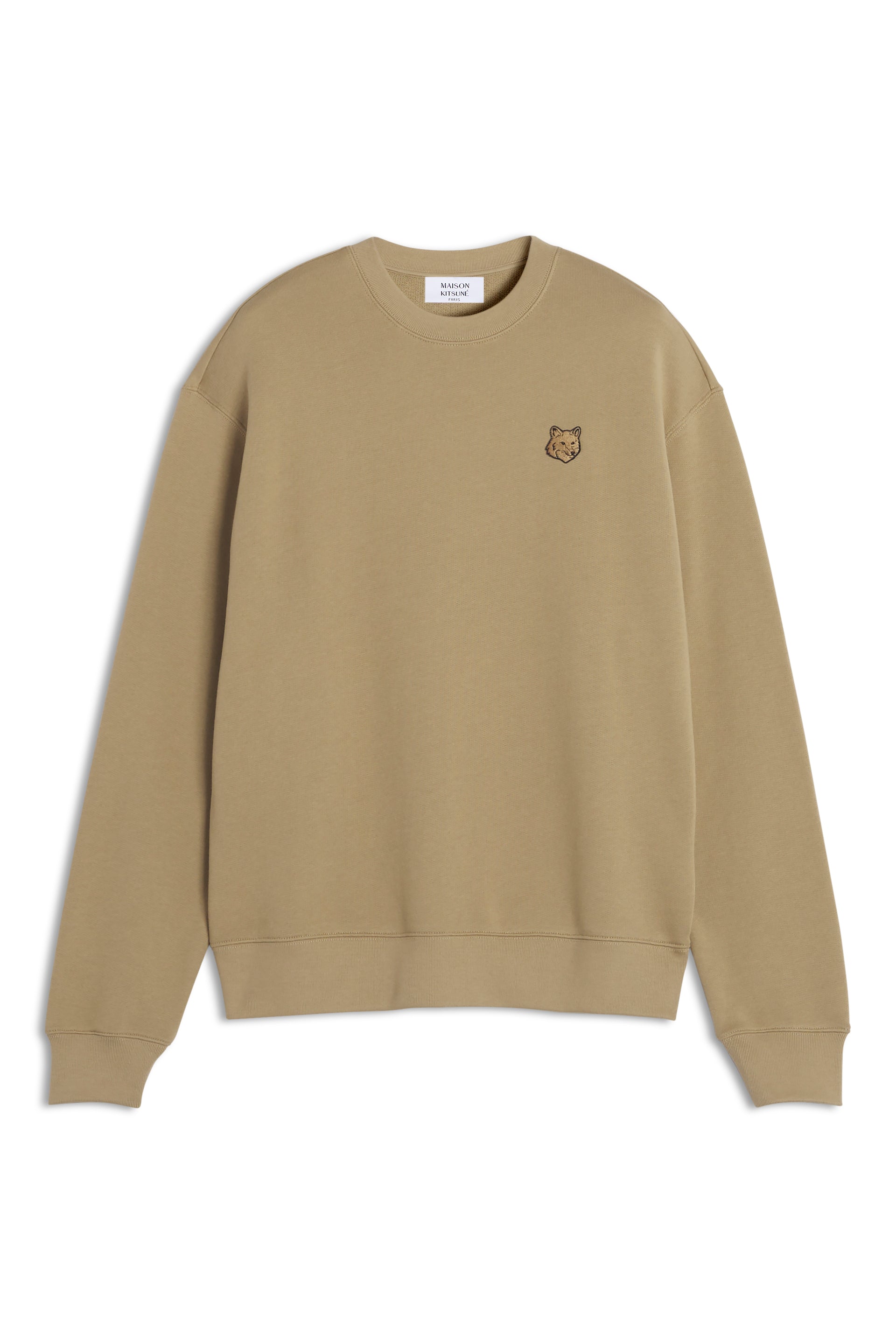 Bold Fox Head Patch Comfort Sweatshirt Brown Cotton