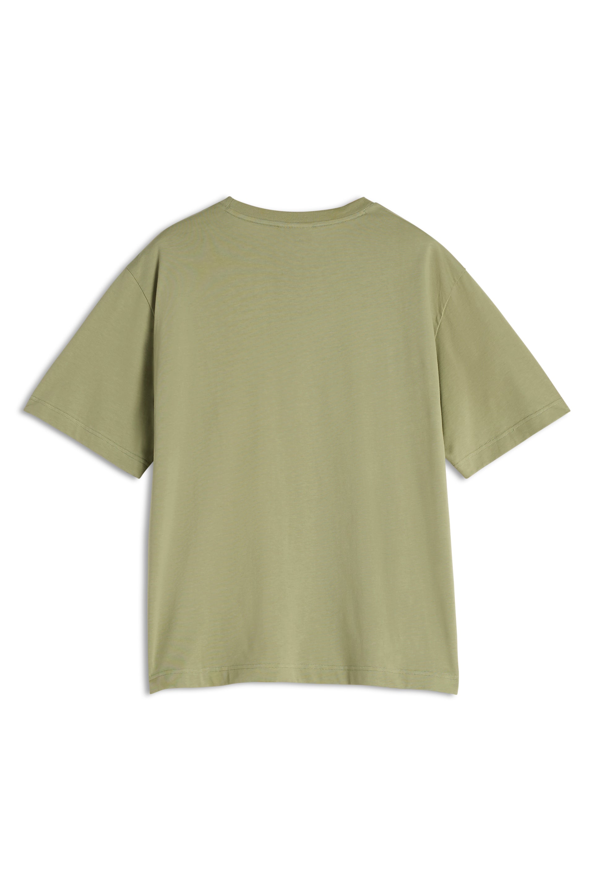 Embossed Profile Fox Oversize Tee-shirt Green Cotton Tshirt